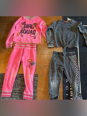 Girls Two-Piece Pink Sweatset